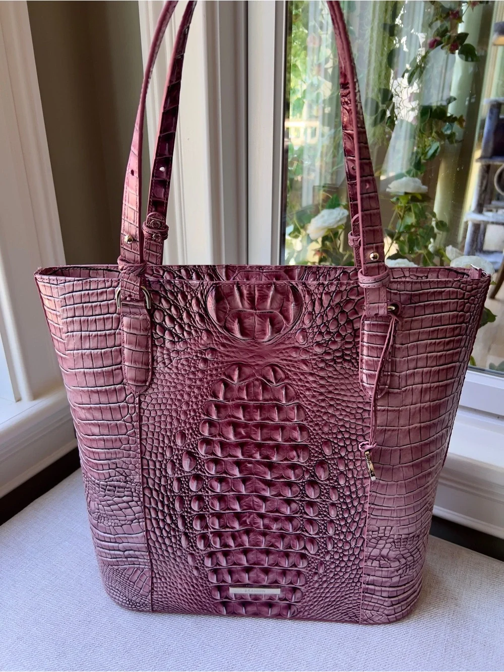 NWT Brahmin Leather Abigail Tote Bag, BCA Dusty Pink